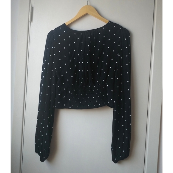 H&M Cropped Polkadot Blouse - Picture 2 of 8